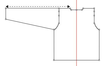 DimensioningOfTheSleeveLength_UpToTheEndOfTheShoulder