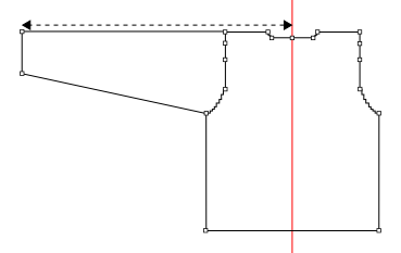 DimensioningOfTheSleeveLength_UpToBodyCenter