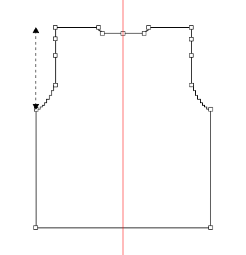 DimensioningOfTheArmhole_UprightToBodyCenter