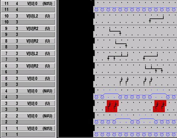 Risultato al temine del posizionamento del modulo a treccia 2x2>.