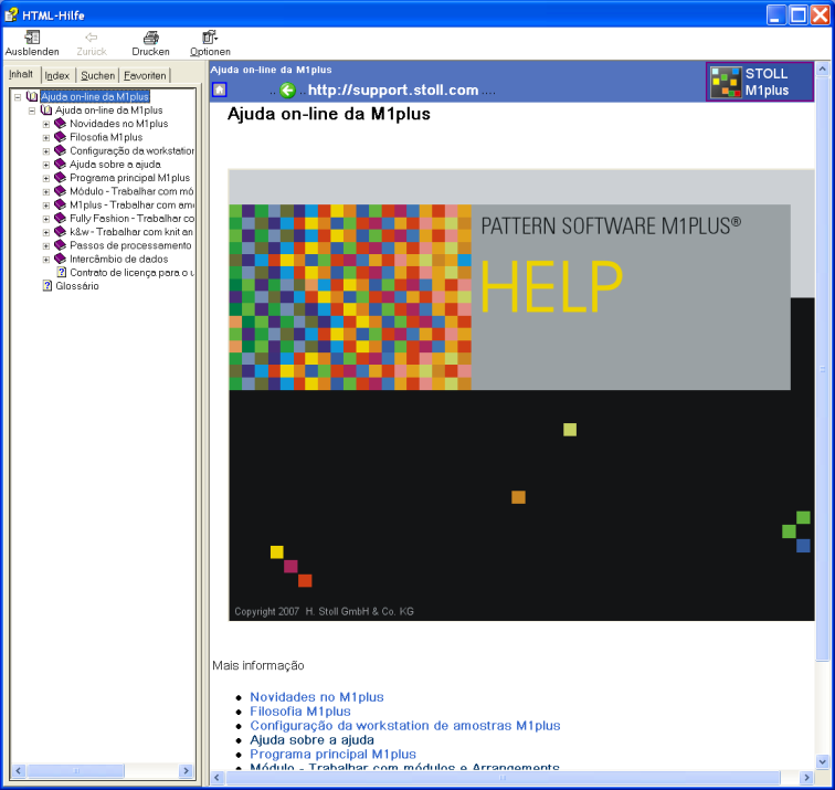 Página de início da Ajuda da M1plus