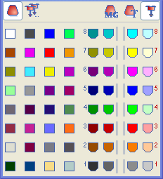 Pattern Colors toolbar in the M1plus main program