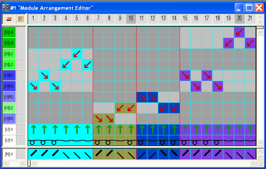MA-Editor with Module Arrangement from the selection
